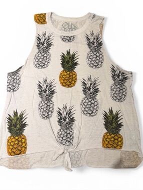 Chaser Pineapple Print  Tank Top